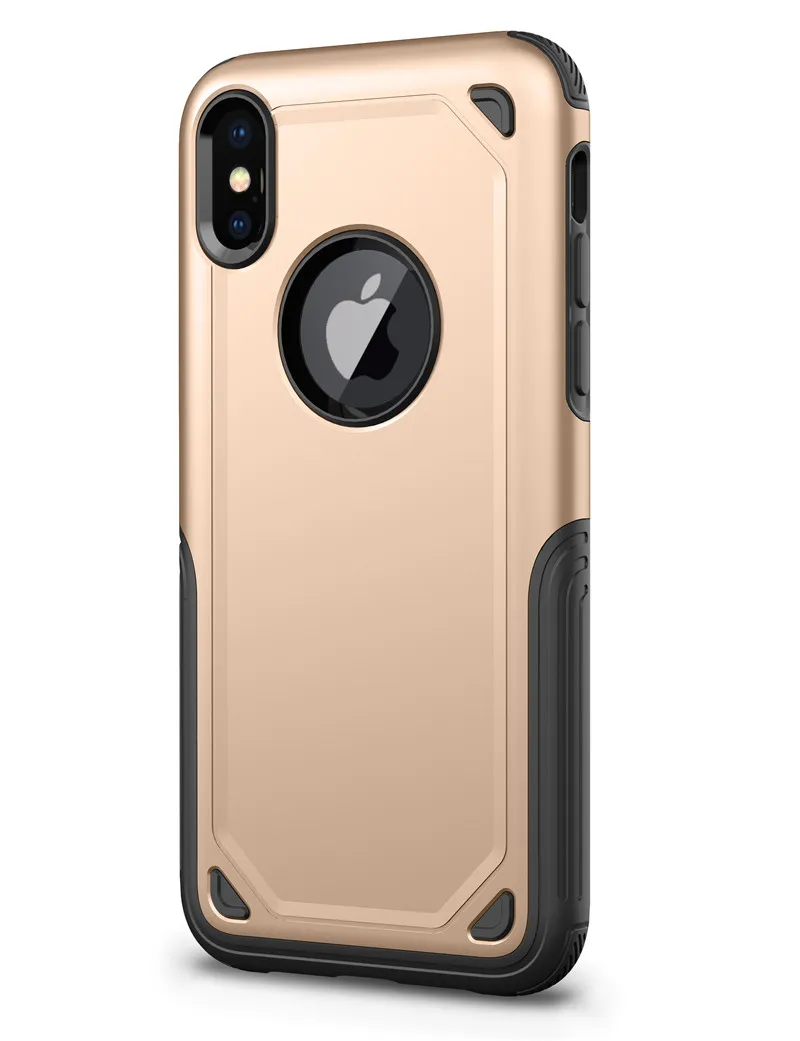 gold Гибридный чехол для iPhone 7, 6s, 8, 6 Plus, Xs, XR, Xs Max, 2 в 1, военный противоударный камуфляжный чехол для iPhone 11 Pro Max - Цвет: gold