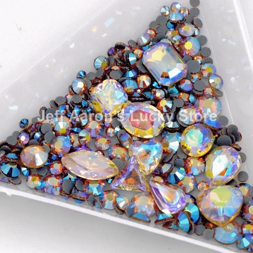 Смешанная Stlye 3D украшения для ногтей горный хрусталь блеск ногтей Jewelry аксессуары кристалл красота маникюр инструмент - Цвет: color 05