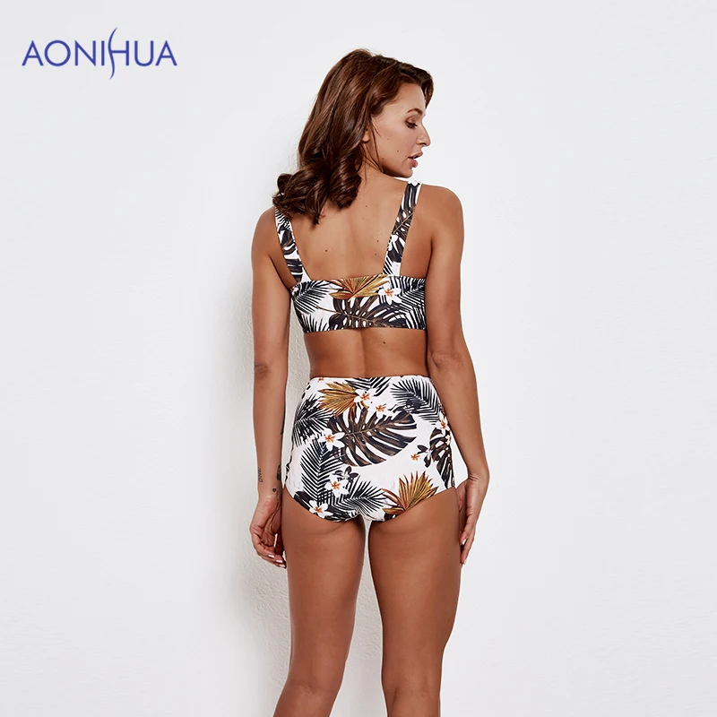 

AONIHUA Swimming Suit For Women Bikini Set Padded Bra Triangle Body Suits Two Piece Swimsuit Beach Bathing Suit