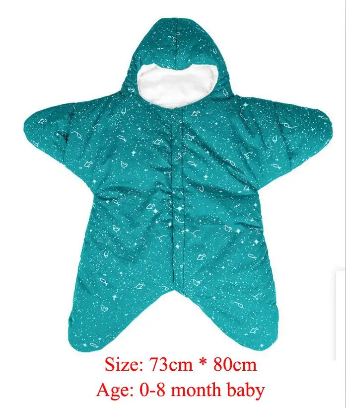 Green 0 to 8 month Теплый детский спальный мешок, мягкий хлопковый теплый плед, зимние спальные мешки для новорожденных, спальные мешки для детей 0-20 месяцев - Цвет: Green 0 to 8 month