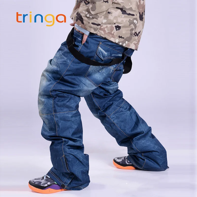 Лыжные брюки TRINGA, брюки для сноуборда, джинсовые подтяжки, лыжные мужские водонепроницаемые дышащие теплые лыжные и сноубордические брюки, женские 3XL