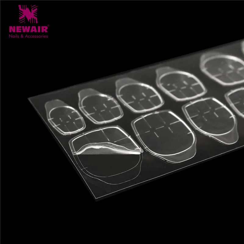 Большой размер клей двухсторонний наклейки для ногтей 50 Лист прозрачный