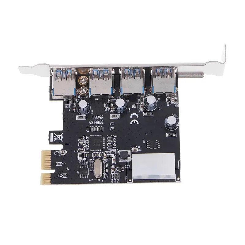 4 портовый PCI E к USB 3 0 HUB Express адаптер расширения скорость 5 Гбит/с для компонентов