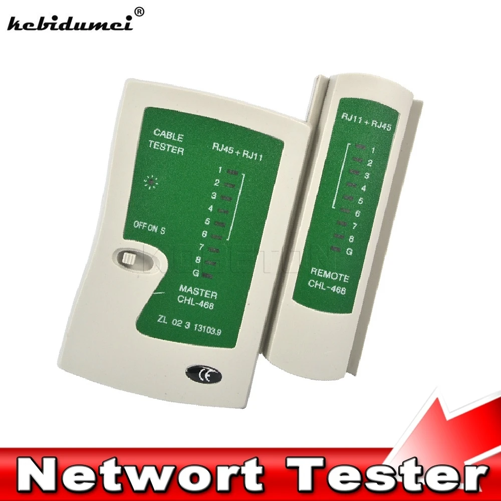 Kebidumei Профессиональный сетевой кабель тестовый er RJ45 RJ11 RJ12 CAT5 UTP LAN кабель тест er детектор дистанционного тестирования Инструменты сетевое оборудование