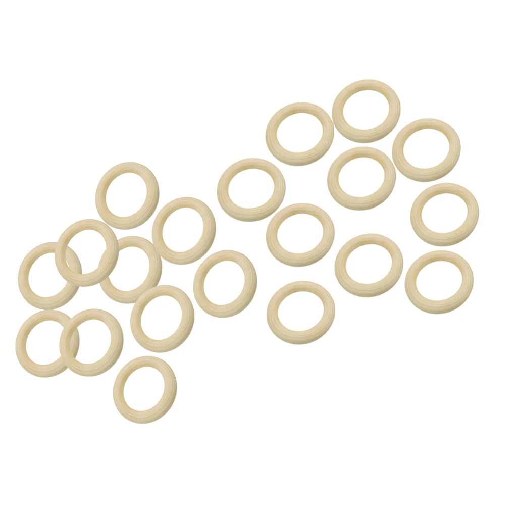 20 шт Необработанные твердые деревянные кольца для рукоделия подвеска из