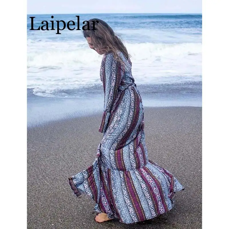 Женское летнее платье в стиле бохо длинное вечернее макси сексуальное винтажное