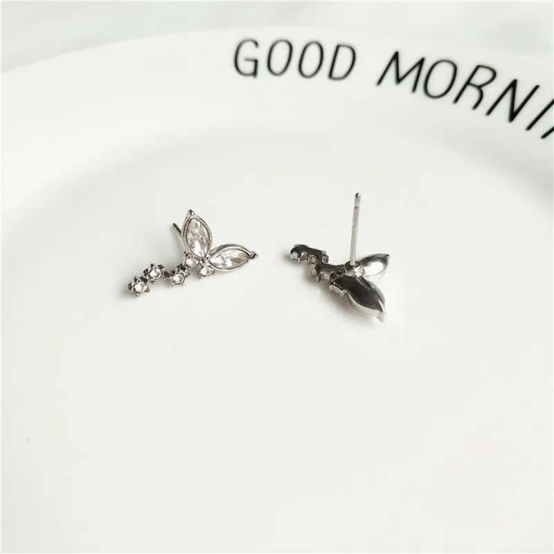 MTCHONG Романтический серебро Цвет Jewelry лепестки цветка Форма кубического циркония