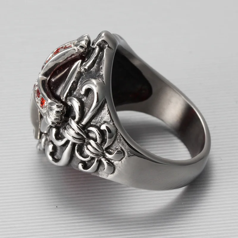 Большой J.W Готический Ретро стиль нержавеющая сталь крест кольца для мужчин рок