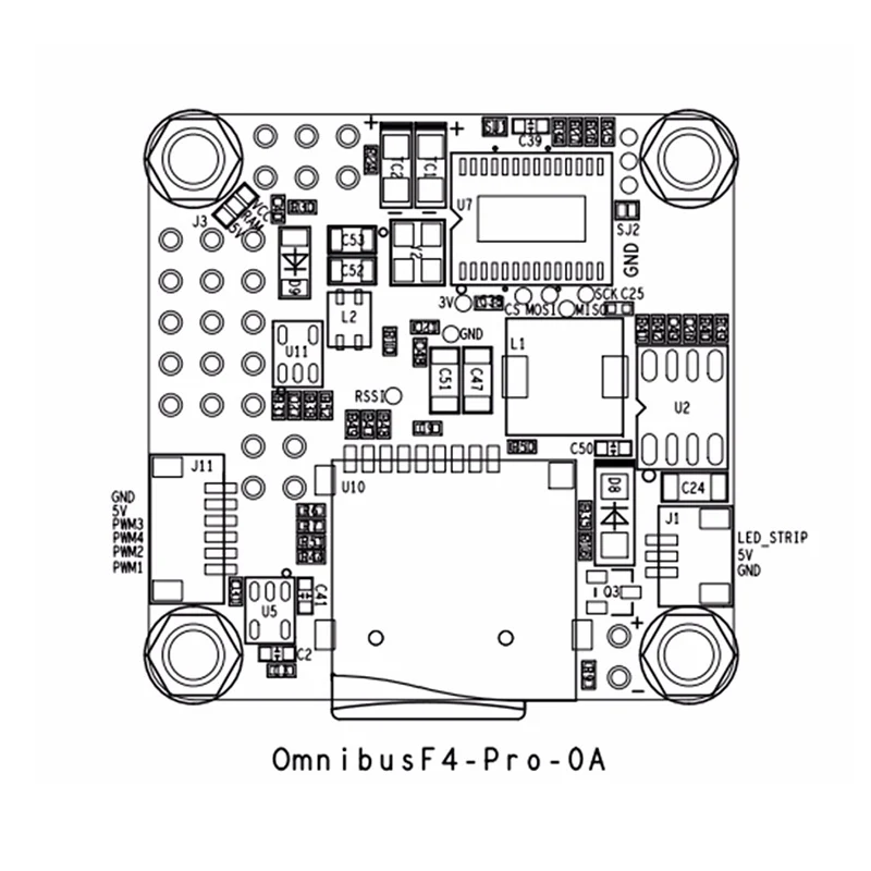 Betaflight OMNIBUS F4 Pro (V2) Полетный контроллер встроенный OSD / BEC для FPV гоночных дронов DIY Квадрокоптер|Детали и