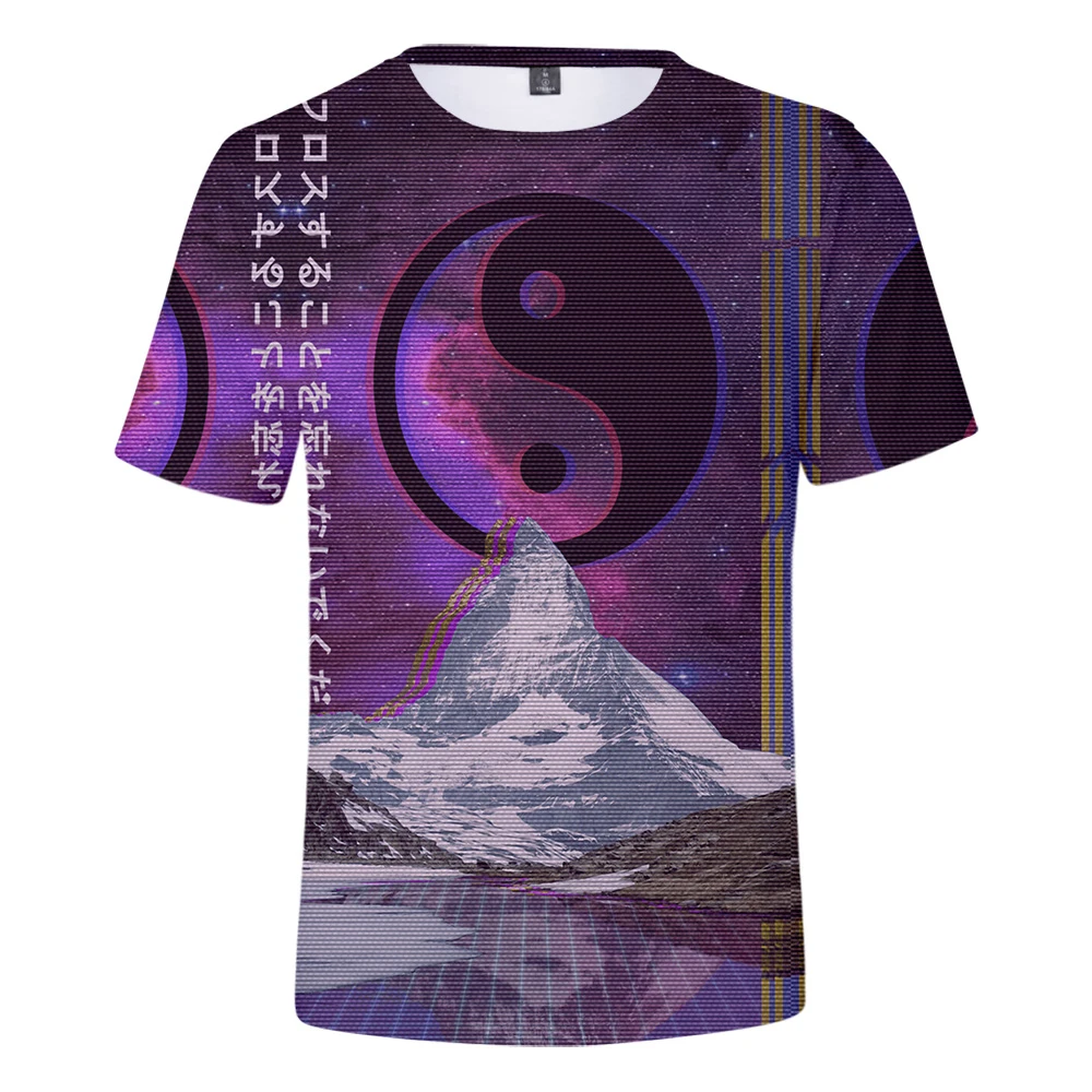 Новинка 2019 Модная стильная футболка Vaporwave для электронных танцев и музыки