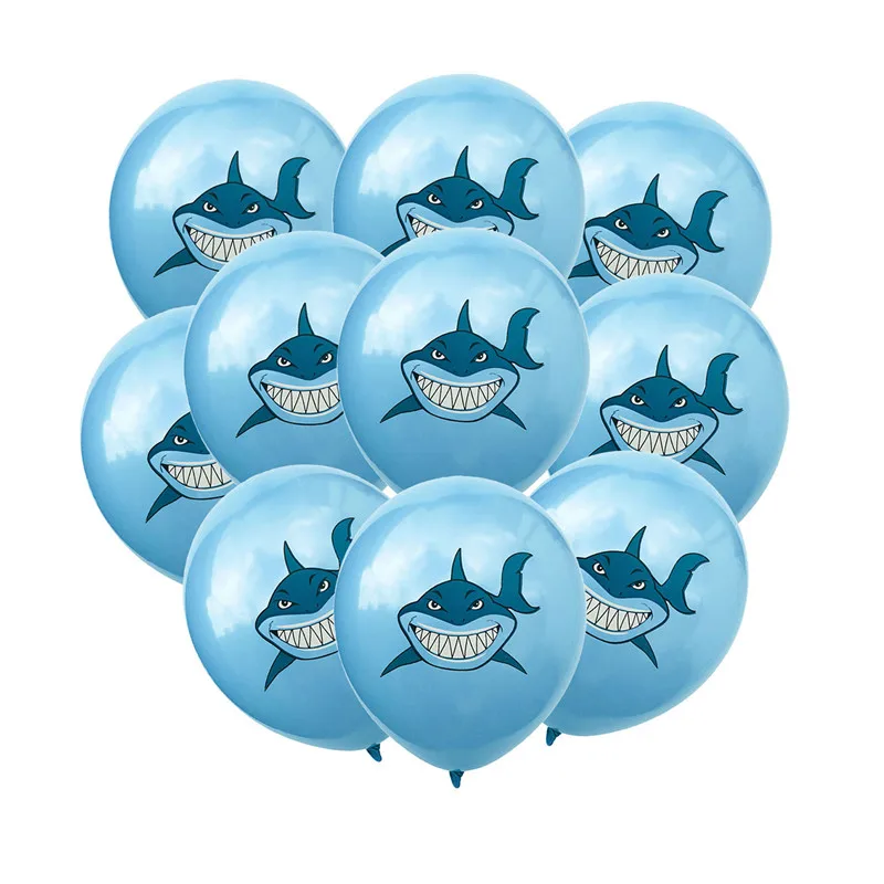 Милые детские Angry Shark латекс шарики мультфильм животных гелиевый воздух