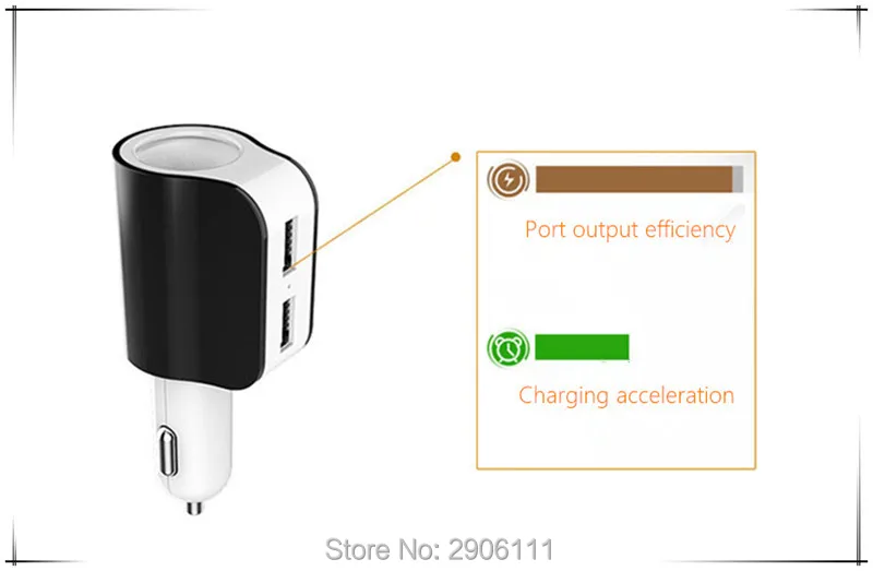 Автомобильное зарядное устройство с двумя usb-портами универсальное быстрое для