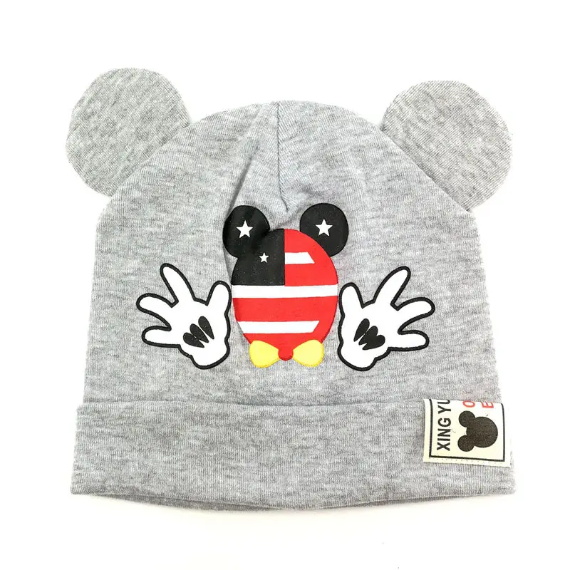 Grey H061S Bnaturalwell/милые детские хлопковые шапки-бини, шапка для младенцев, вязаная шапка, подарок для новорожденных, шапка с рисунком из мультфильма, милые шапки для мальчиков и девочек H061S - Цвет: Grey H061S
