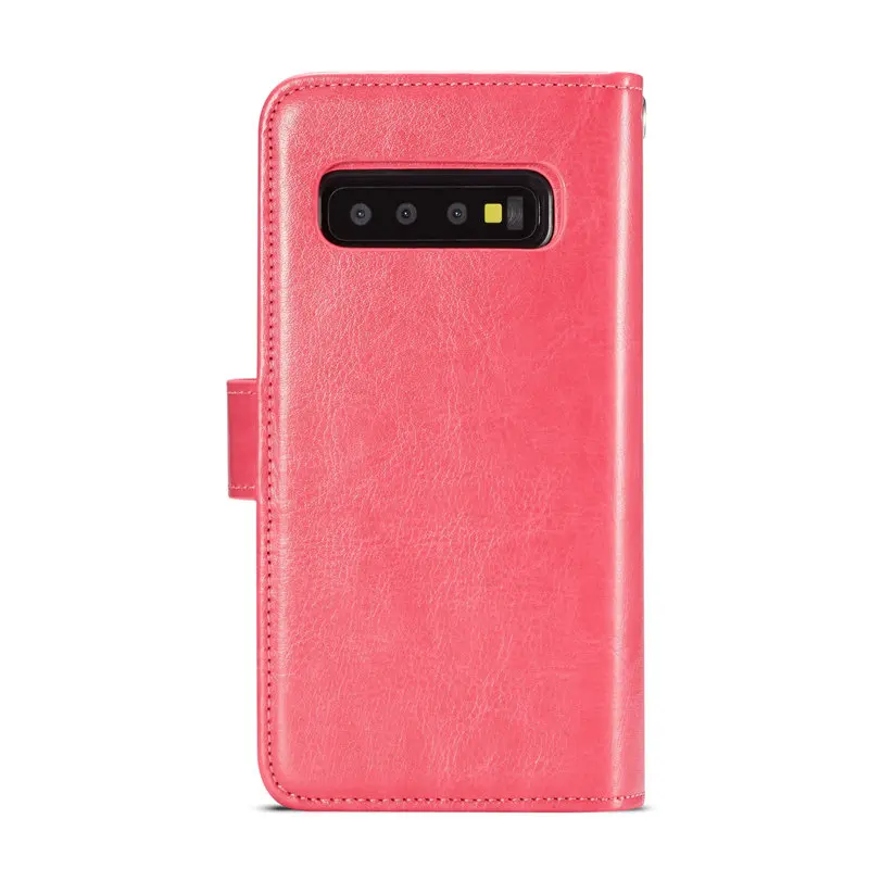 Роскошный кожаный кошелек чехол для samsung Galaxy S10 S10e плюс Чехол 2IN1 съемный книжка с