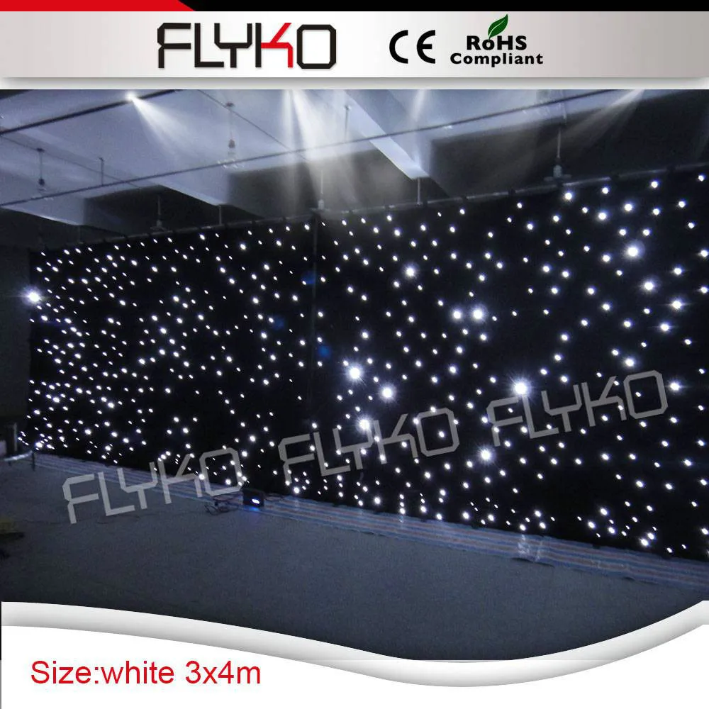 3x4 м белый diy популярный фон для свадьбы СВЕТОДИОДНЫЙ занавес с эффектом стадиона