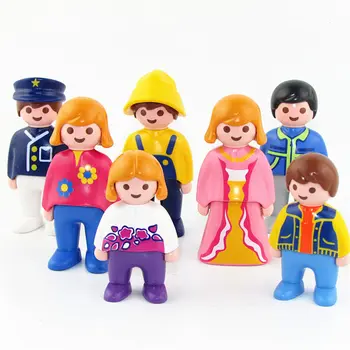 어린이용 미니 플레이모빌 입상 장난감, 오리지널 플레이모빌 액션 피규어, 여아 필 엔판트, 학교 학생 크리스마스 장난감