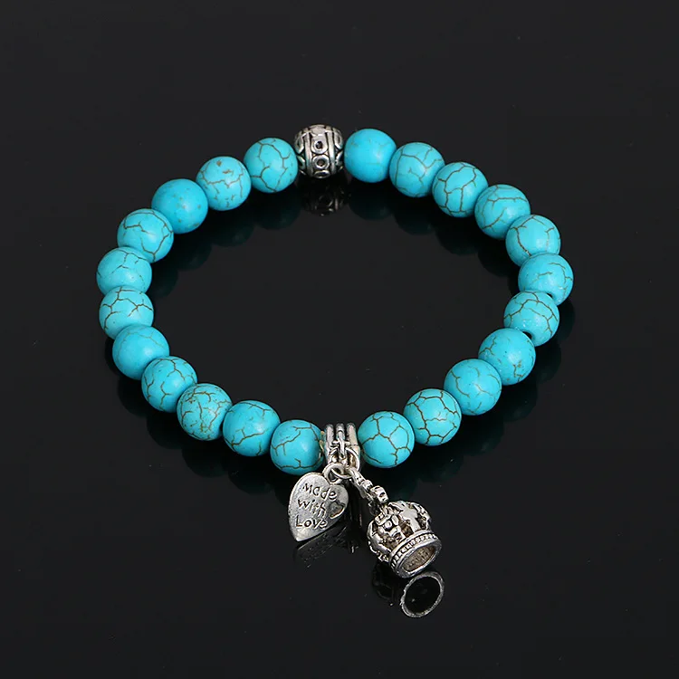 Высокое качество из тигрового глаза с Буддой Корона любовь кулон Браслеты