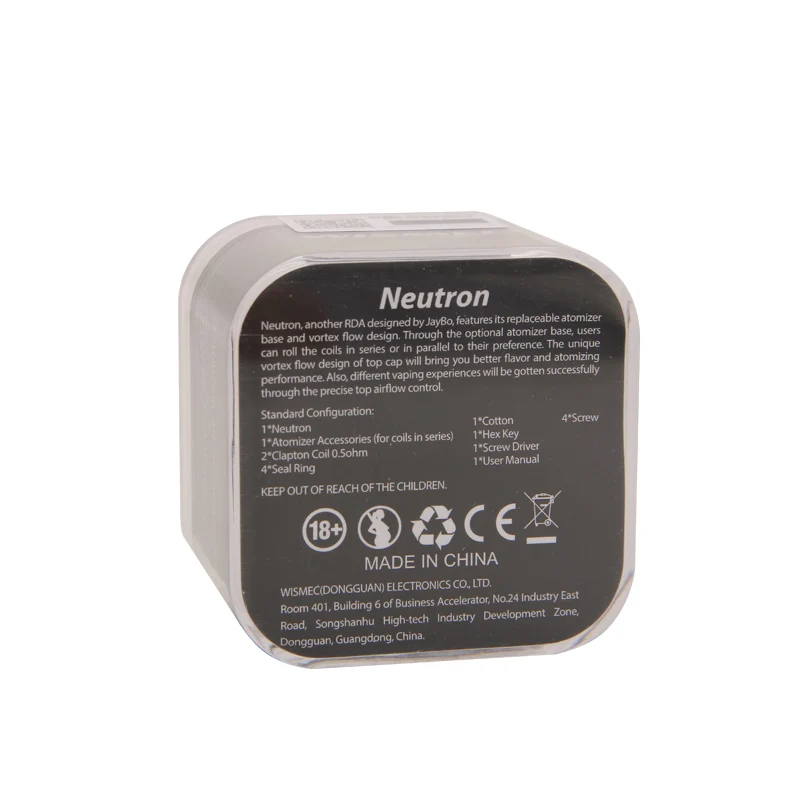 100% Оригинальный перестраиваемый нейтронный RDA испаритель Wismec с уникальной