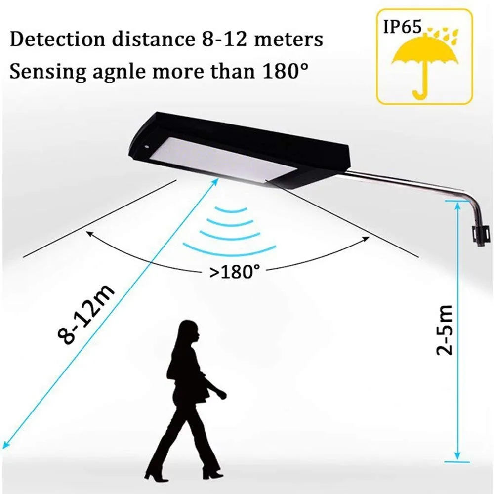 2019 солнечная движения Сенсор огни 108 светодиодный 2100lm 15 W IP65 Водонепроницаемый