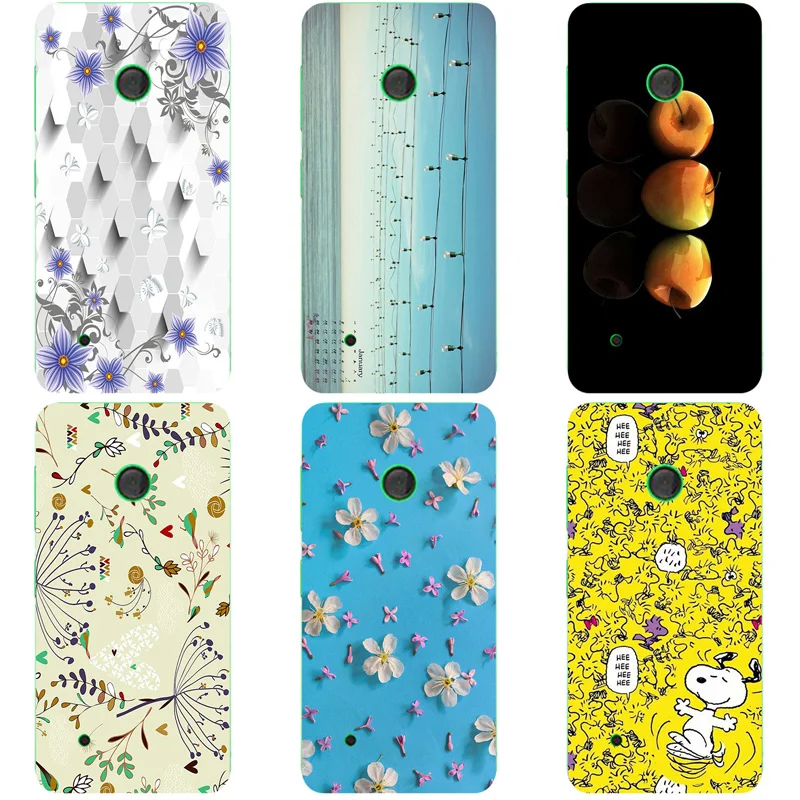 Чехол для Nokia Lumia 530 Модный цветочный чехол с мультяшным рисунком жесткие чехлы