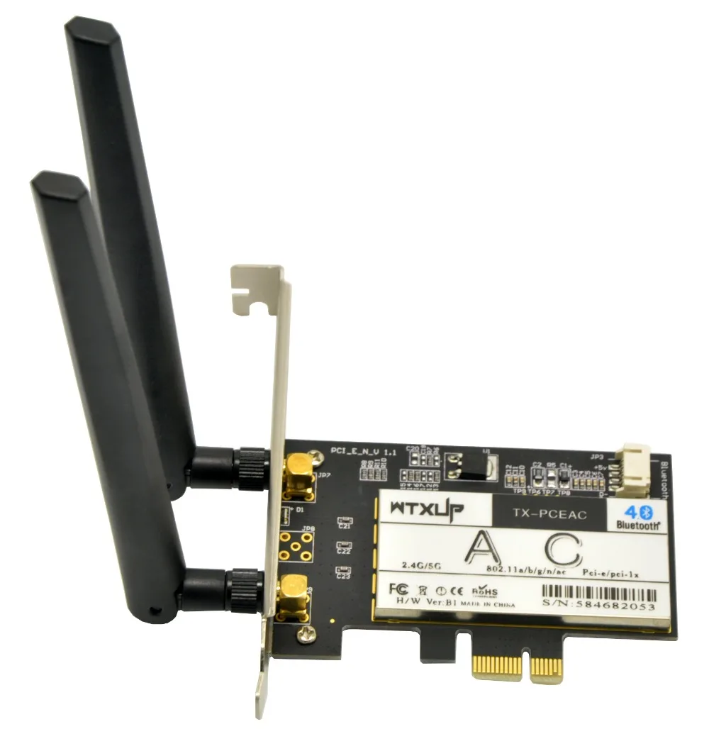 867 Мбит/с 802.11AC беспроводной-AC 7260 PCI-E Настольный WiFi адаптер для Intel 7260AC + Bluetooth 4 2 PCi