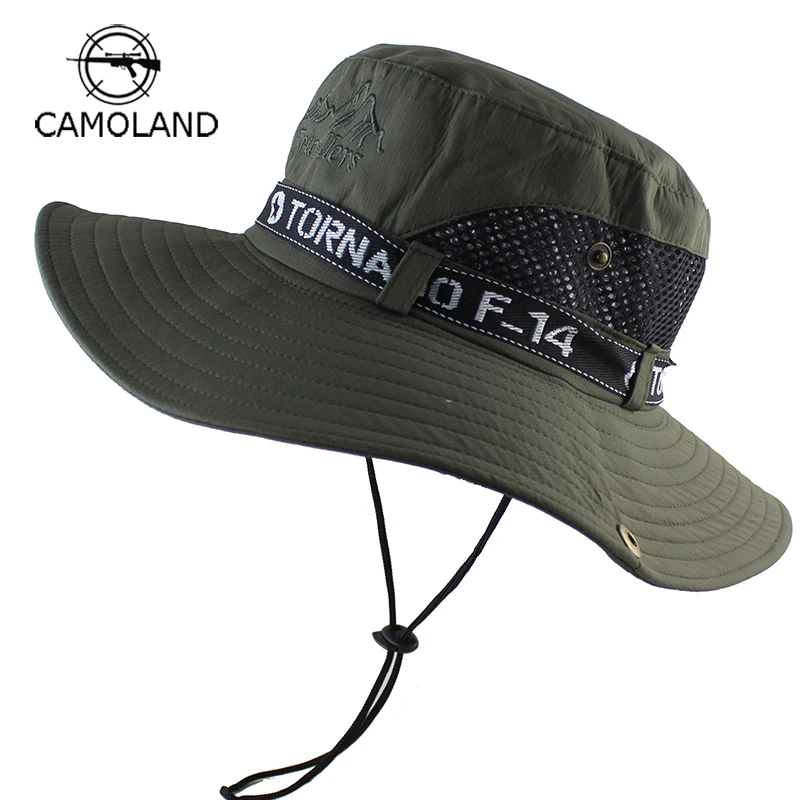 UPF50 + шляпа от солнца Мужская сетчатая Панама женская летняя рыболовная походная