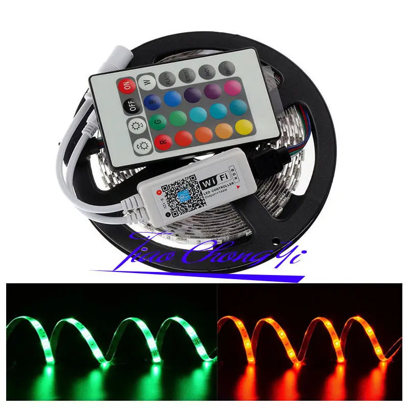 5050 RGB Гибкая светодиодная лента DC12V IP20 с мини-контроллером WiFi | Лампы и освещение