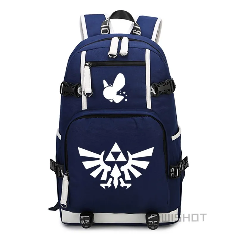 WISHOT The Legend of Zelda: Дыхание Дикого ссылка рюкзак Многофункциональный USB зарядки световой мешок - Цвет: Blue4