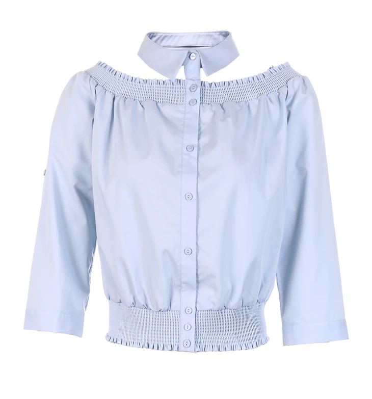 Перманентные полки Vero what Moda seven с открытыми плечами Весна рубашка рукав короткая куртка женская | 318331562