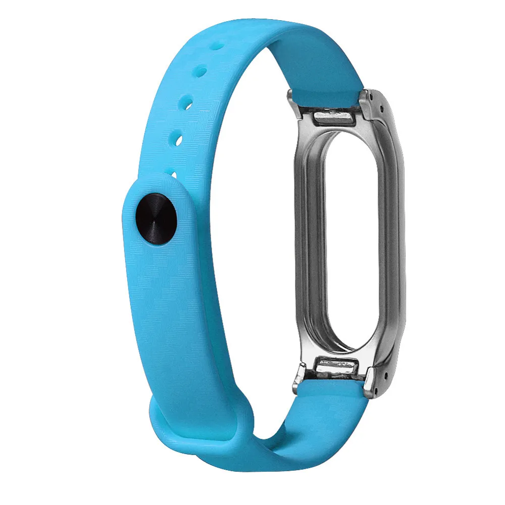 Мода ТПЭ Карбон дизайн спортивный ремешок замена Браслет для Xiaomi Mi Band 2 jiu12 Профессиональный Oct2