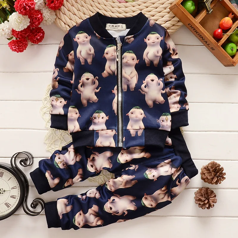 Leisure suit 2016 spring children's clothing Korean boy cartoon cotton children for |