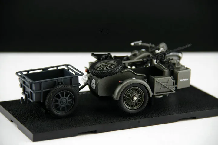 Классическая Игрушечная модель 1:24 BM W R75 Вторая мировая война немецкий, Yangtze 750 колесная мотоциклетная коляска для мальчика подарок, украшение, коллекция