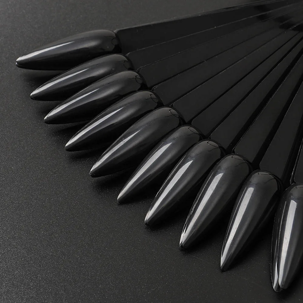 Type A Black 40 шт./лот, 2 размера, 4 цвета, накладные ногти, дисплей, кончики, шпильки, искусственные концы, espositore, колесо для ногтей, прозрачный кончик, для показа ногтей, полка для салона - Цвет: Type A Black