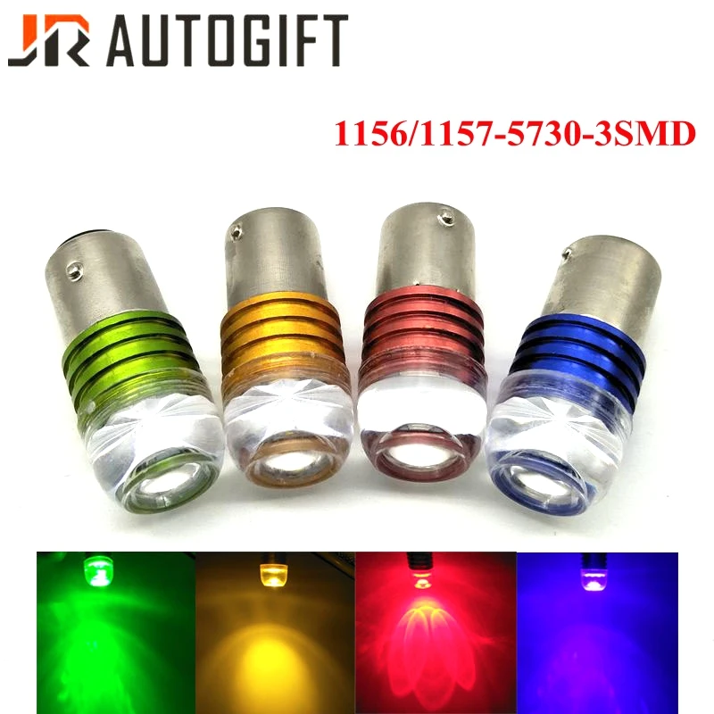 

50 шт. S25 1157 BA15S 3SMD 5630 импульсная вспышка автомобильный сигнал поворота Стоп светильник 3SMD 5730 СВЕТОДИОДНЫЙ Автомобильный задний противотуман...