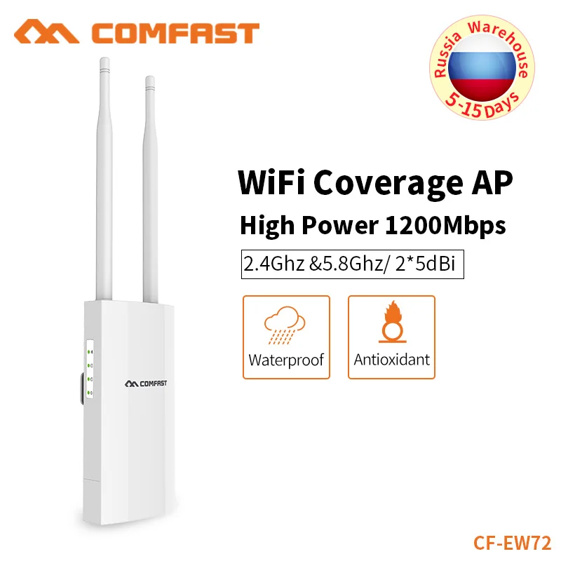 

Comfas беспроводная внешняя AP 802.11AC 500mW 1200M гигабитный двухдиапазонный удлинитель Wi-Fi роутер антенна моста Wifi крышка базовой станции