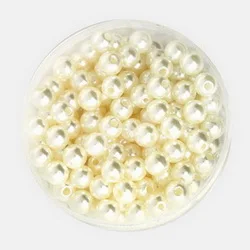 Ivory Выберите размер 4 мм 6 мм 8 мм 10 мм ABS имитация жемчуга бусины, Diy бусины для изготовления ювелирных изделий, ювелирные ожерелья ручной работы серьги браслет - Цвет: Ivory