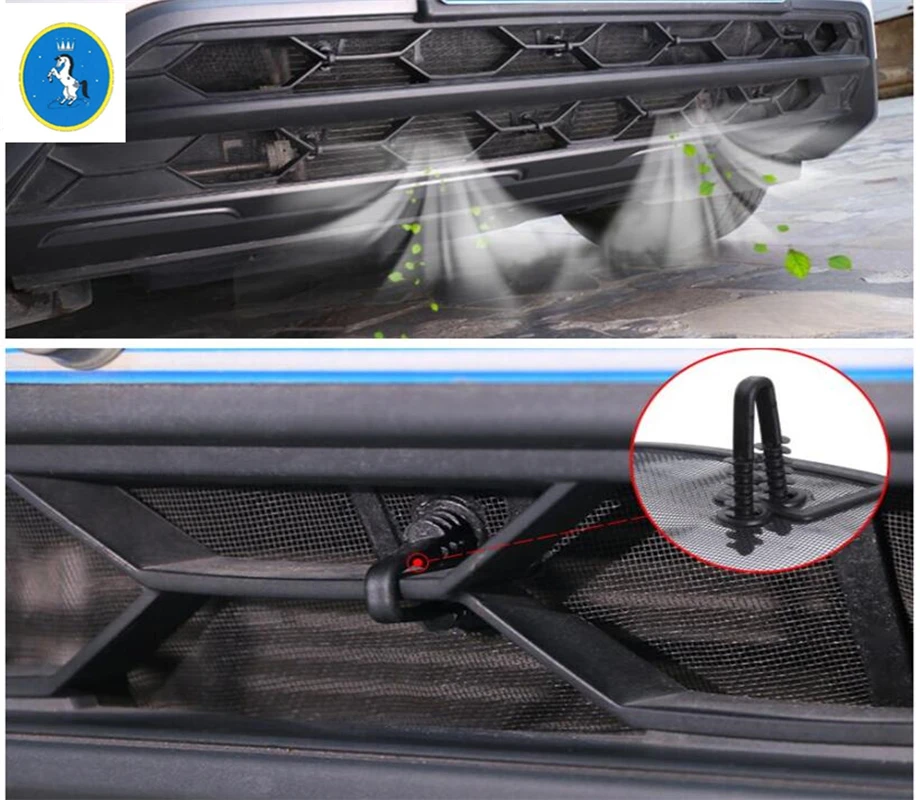 Yimaautotrims авто аксессуар передняя решетка вставка сетка крышка отделка Подходит для Volkswagen VW Tiguan