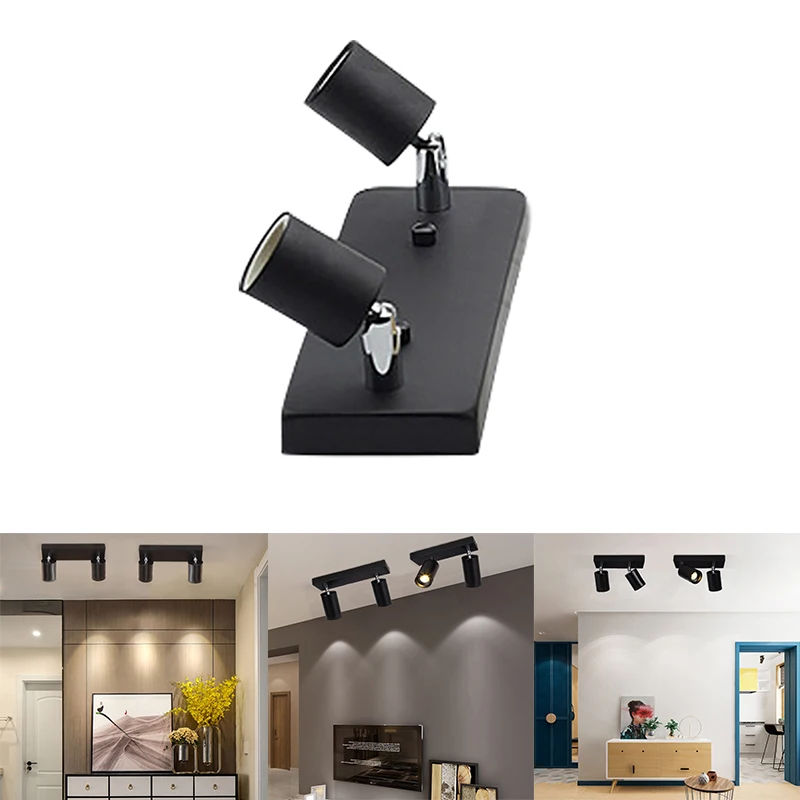 $10.27 Modern Fashion 2 Lights Art Loft Ceiling Lamp Holder Wall Kitchen E27 Modern Lighting Fixture For Living Room Bar Bathroom