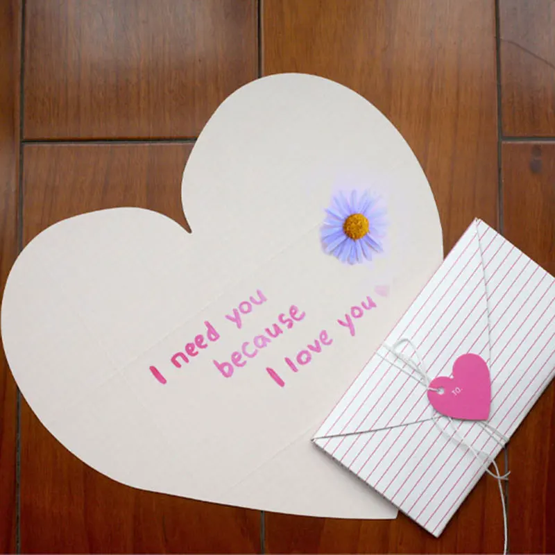 2 шт. в форме сердца конверт пригласительное сообщение открытка на Рождество день