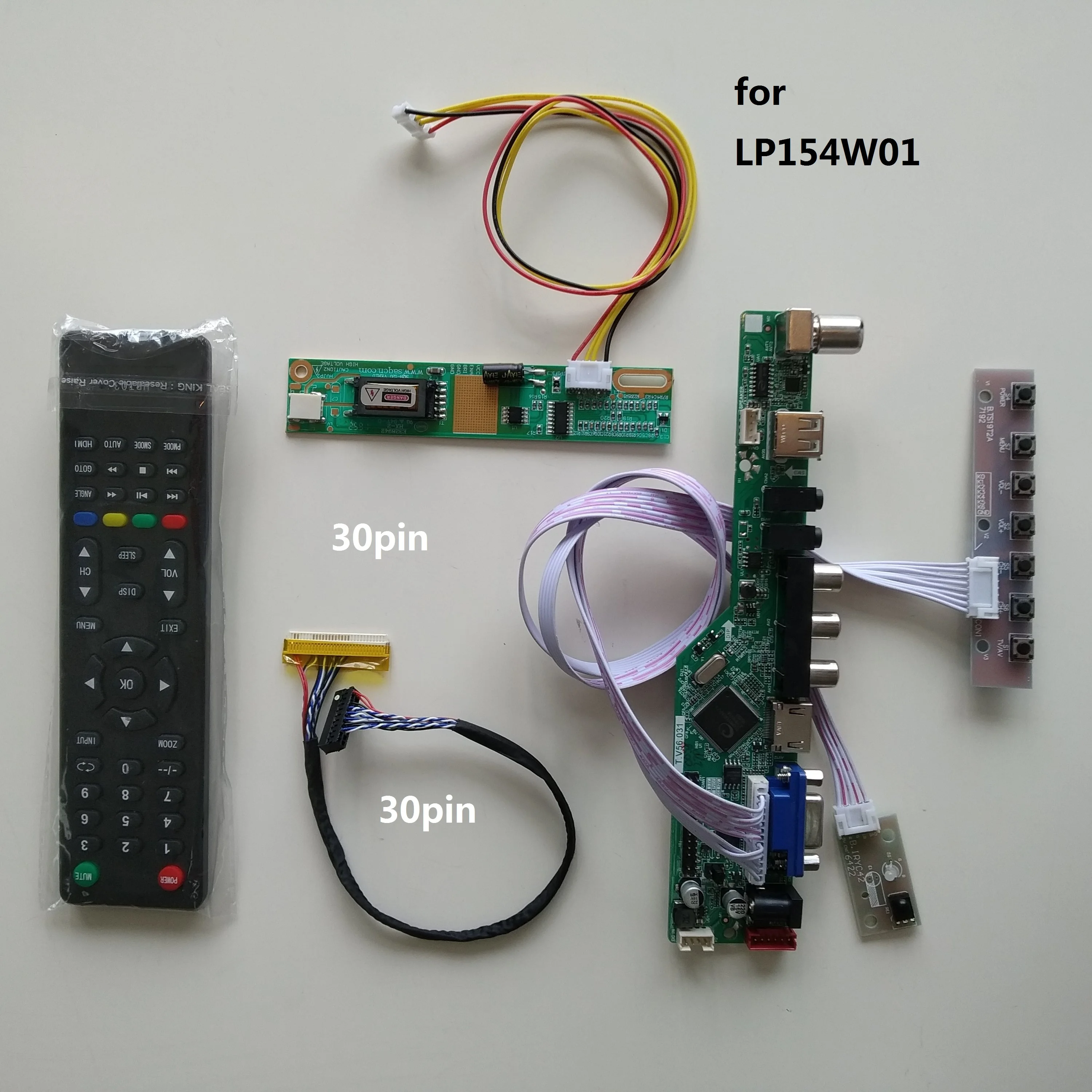 

TV AV VGA USB AUDIO LCD LED Controller Board Card Kit DIY For LP154W01 15.4" 1280*800 monitor display Screen