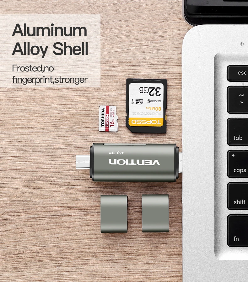 Vention Micro SD кард-ридер адаптер type C Micro USB SD карта памяти адаптер для MacBook ноутбука USB 3,0 SD/TF OTG кард-ридер