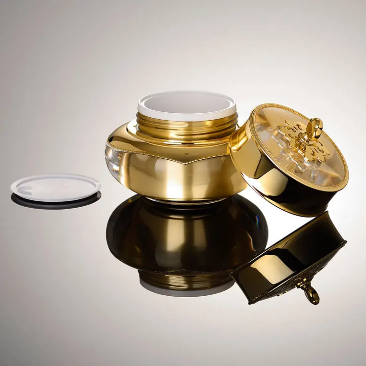 

Пластиковые многоразовые бутылки в форме короны, 300 шт./лот, 50 г, пустые бутылки, банка для макияжа, дорожный косметический контейнер для крем...