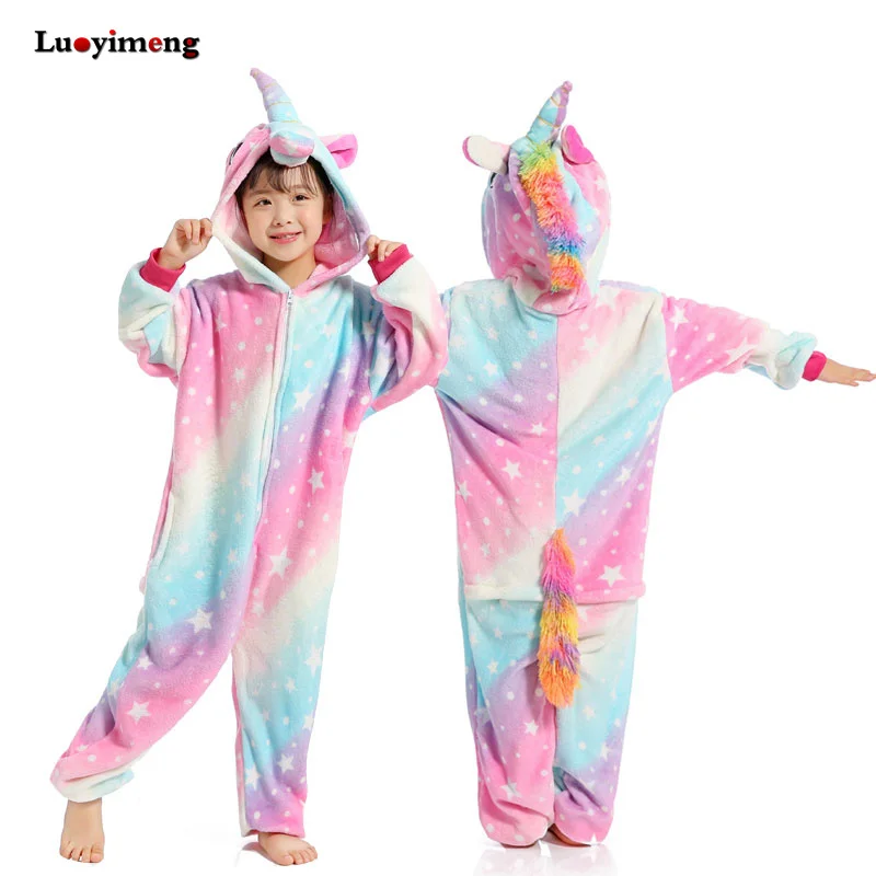 Единорог кигуруми Onesie обувь для мальчиков девочек панда Костюм Мягкий аниме
