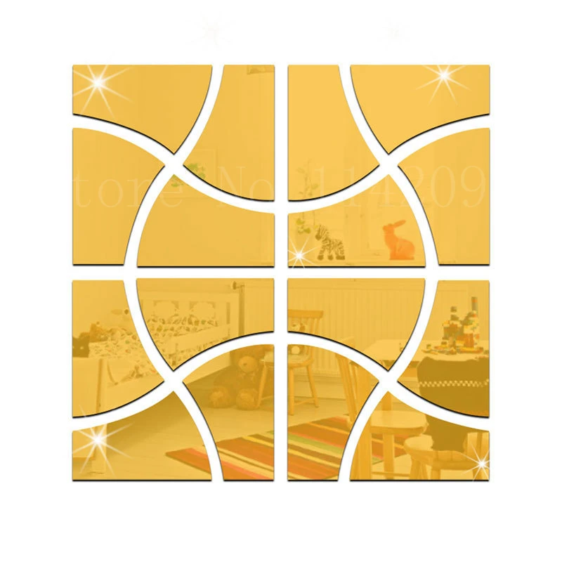 3D зеркальные настенные Стикеры украшение для детской спальни гостиной