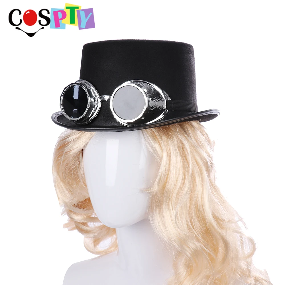 Cospty винтажные черные шапки в стиле панк с очками карнавальный костюм аксессуары