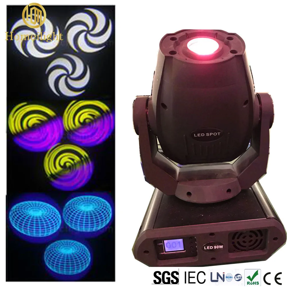 90 Вт Led Gobo точечный движущийся головной свет для мини освещение движущейся сцены |