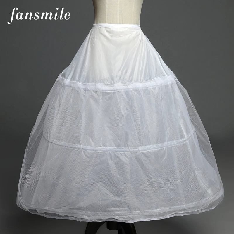 Fansmile 3 кольца Подъюбники для свадебного платья свадебные аксессуары кринолин дешевая Нижняя юбка для бального платья FSM-073P