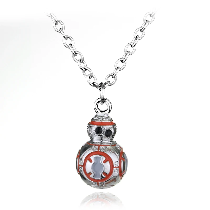 Star Wars The Force Awakens 3dbb-8 BB8 робот Цепочки и ожерелья T серебро оранжевый Эмаль