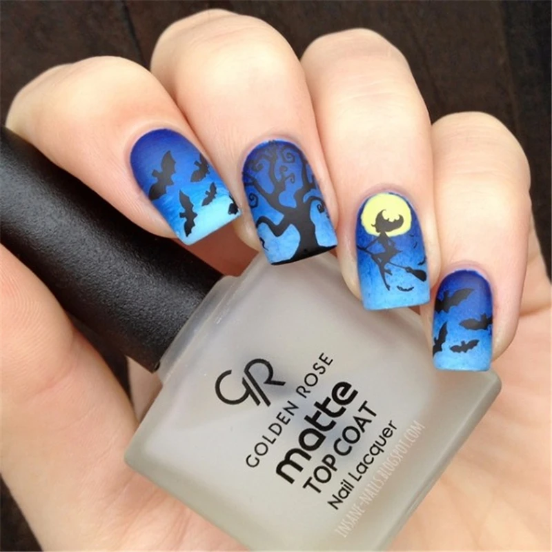 BORN PRETTY Bird Ghost fine Skull Хэллоуин тема ужаса штамп для дизайна ногтей штамповочные