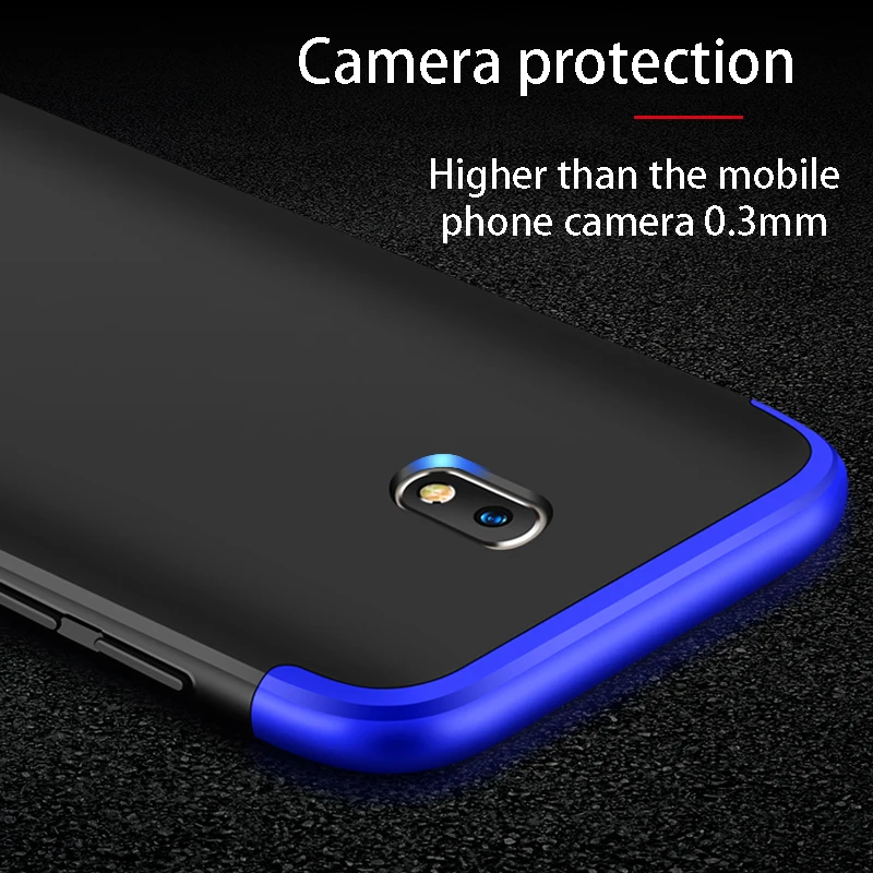 360 градусов полное покрытие чехол для Samsung Galaxy J5 pro J7 prime J7por задняя крышка PC жесткие